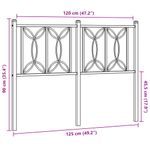 Casa si Gradina - Mobilier - Paturi si accesorii - Accesorii paturi - Tablie de pat metalica, negru, 120 cm - Infinity.ro