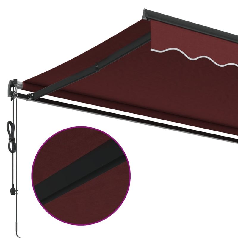 Casa si Gradina - Gradina si terasa - Umbrele si pavilioane - Umbrele - Copertina retractabila automat, visiniu, 450x300 cm - Infinity.ro