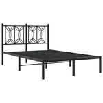 Casa si Gradina - Mobilier - Paturi si accesorii - Paturi - Cadru de pat metalic cu tablie, negru, 120x190 cm - Infinity.ro