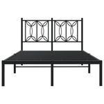 Casa si Gradina - Mobilier - Paturi si accesorii - Paturi - Cadru de pat metalic cu tablie, negru, 120x190 cm - Infinity.ro