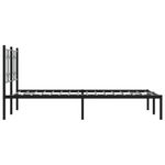 Casa si Gradina - Mobilier - Paturi si accesorii - Paturi - Cadru de pat metalic cu tablie, negru, 120x190 cm - Infinity.ro