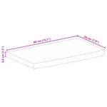 Casa si Gradina - Mobilier - Feronerie si accesorii mobila - Blat de masa contur organic 40x20x3,8 cm lemn masiv de mango, natural - Infinity.ro