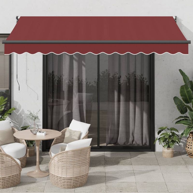 Casa si Gradina - Gradina si terasa - Umbrele si pavilioane - Umbrele - Copertina retractabila manual, visiniu, 350x250 cm - Infinity.ro