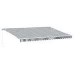 Casa si Gradina - Gradina si terasa - Umbrele si pavilioane - Umbrele - Copertina retractabila manual cu LED, antracit/alb, 500x300 m - Infinity.ro