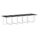 Casa si Gradina - Gradina si terasa - Mobilier exterior - Seturi mobila gradina - Set mobilier de gradina, 17 piese, cu perne, alb, textilena - Infinity.ro