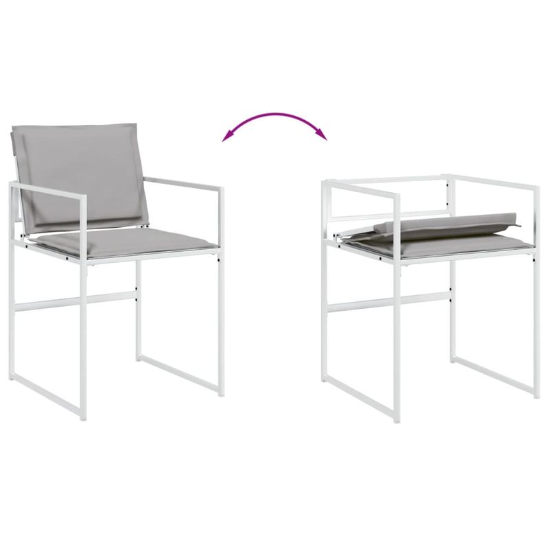 Casa si Gradina - Gradina si terasa - Mobilier exterior - Seturi mobila gradina - Set mobilier de gradina, 17 piese, cu perne, alb, textilena - Infinity.ro