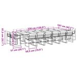 Casa si Gradina - Gradina si terasa - Mobilier exterior - Seturi mobila gradina - Set mobilier de gradina, 17 piese, cu perne, alb, textilena - Infinity.ro