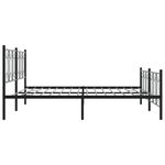 Casa si Gradina - Mobilier - Paturi si accesorii - Paturi - Cadru pat metalic cu tablii de cap/picioare, negru, 193x203 cm - Infinity.ro