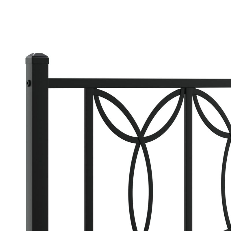 Casa si Gradina - Mobilier - Paturi si accesorii - Paturi - Cadru pat metalic cu tablii de cap/picioare, negru, 193x203 cm - Infinity.ro