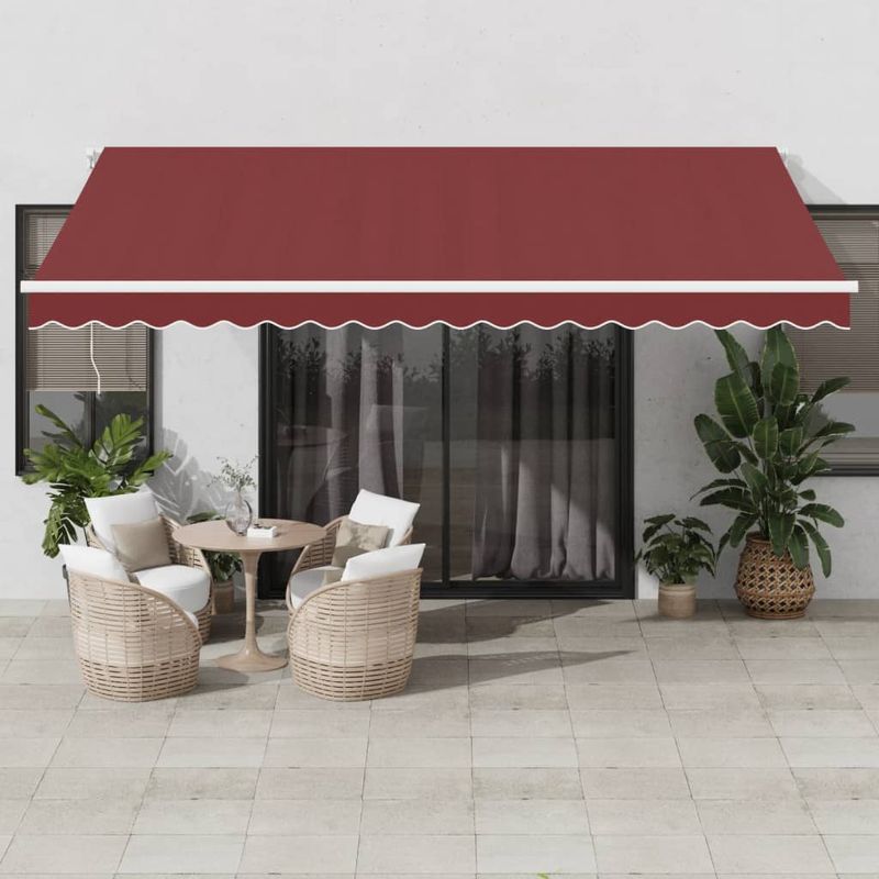 Casa si Gradina/Gradina si terasa/Umbrele si pavilioane/Pavilioane - Copertina retractabila manual, visiniu, 450x350 cm - Infinity.ro