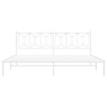 Casa si Gradina - Mobilier - Paturi si accesorii - Paturi - Cadru de pat metalic cu tablie, alb, 200x200 cm - Infinity.ro