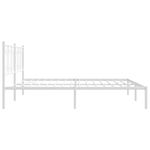 Casa si Gradina - Mobilier - Paturi si accesorii - Paturi - Cadru de pat metalic cu tablie, alb, 200x200 cm - Infinity.ro