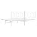 Casa si Gradina - Mobilier - Paturi si accesorii - Paturi - Cadru de pat metalic cu tablie, alb, 200x200 cm - Infinity.ro