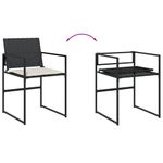 Casa si Gradina - Gradina si terasa - Mobilier exterior - Seturi mobila gradina - Set mobilier de exterior cu perne, 11 piese, negru, poliratan - Infinity.ro