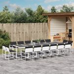 Casa si Gradina - Gradina si terasa - Mobilier exterior - Seturi mobila gradina - Set mobilier de gradina, 17 piese, cu perne, alb, textilena - Infinity.ro