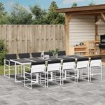 Casa si Gradina - Gradina si terasa - Mobilier exterior - Seturi mobila gradina - Set mobilier de gradina, 11 piese, cu perne, alb, textilena - Infinity.ro
