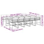 Casa si Gradina - Gradina si terasa - Mobilier exterior - Seturi mobila gradina - Set mobilier de gradina, 11 piese, cu perne, alb, textilena - Infinity.ro