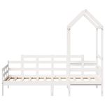 Casa si Gradina - Mobilier - Paturi si accesorii - Paturi - Pat de zi cu acoperis, alb, 80x200 cm, lemn masiv de pin - Infinity.ro