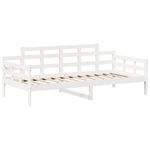 Casa si Gradina - Mobilier - Paturi si accesorii - Paturi - Pat de zi cu acoperis, alb, 80x200 cm, lemn masiv de pin - Infinity.ro