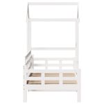 Casa si Gradina - Mobilier - Paturi si accesorii - Paturi - Pat de zi cu acoperis, alb, 80x200 cm, lemn masiv de pin - Infinity.ro