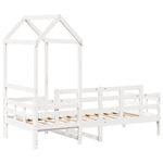 Casa si Gradina - Mobilier - Paturi si accesorii - Paturi - Pat de zi cu acoperis, alb, 80x200 cm, lemn masiv de pin - Infinity.ro