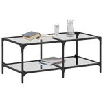 Casa si Gradina - Mobilier - Mese si birouri - Masute de cafea - Masuta de cafea cu blat sticla transparenta 98,5x50x40 cm otel - Infinity.ro
