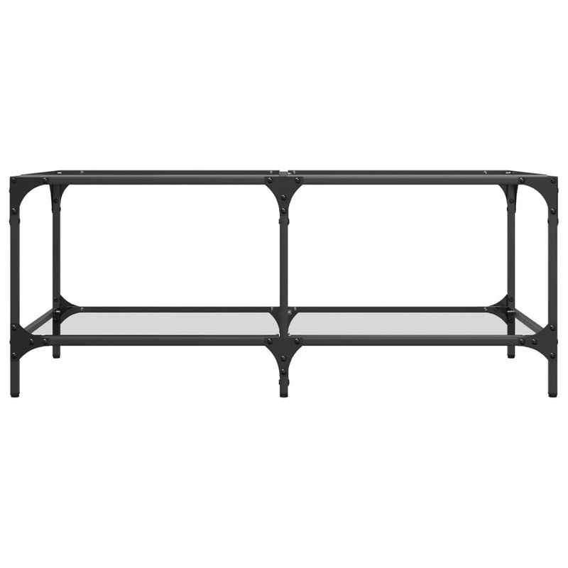 Casa si Gradina - Mobilier - Mese si birouri - Masute de cafea - Masuta de cafea cu blat sticla transparenta 98,5x50x40 cm otel - Infinity.ro