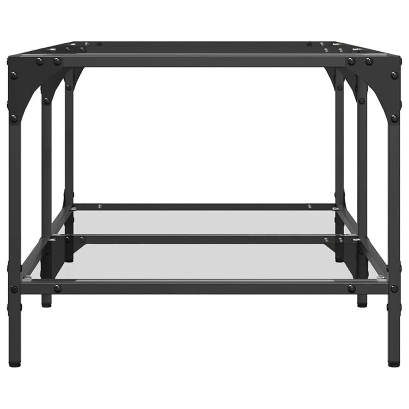 Casa si Gradina - Mobilier - Mese si birouri - Masute de cafea - Masuta de cafea cu blat sticla transparenta 98,5x50x40 cm otel - Infinity.ro