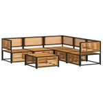 Casa si Gradina - Gradina si terasa - Mobilier exterior - Seturi mobila gradina - Set de canapele gradina cu perne, 6 piese, lemn masiv acacia - Infinity.ro