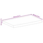 Casa si Gradina - Mobilier - Feronerie si accesorii mobila - Blat de masa contur organic 40x30x3,8 cm lemn masiv de mango, natural - Infinity.ro