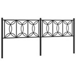 Casa si Gradina - Mobilier - Paturi si accesorii - Accesorii paturi - Tablie de pat metalica, negru, 193 cm - Infinity.ro