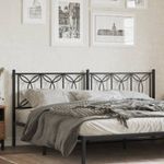 Casa si Gradina - Mobilier - Paturi si accesorii - Accesorii paturi - Tablie de pat metalica, negru, 193 cm - Infinity.ro