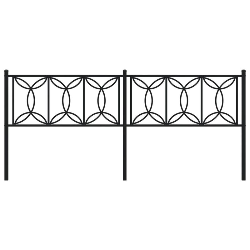Casa si Gradina - Mobilier - Paturi si accesorii - Accesorii paturi - Tablie de pat metalica, negru, 193 cm - Infinity.ro