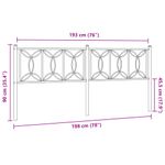 Casa si Gradina - Mobilier - Paturi si accesorii - Accesorii paturi - Tablie de pat metalica, negru, 193 cm - Infinity.ro