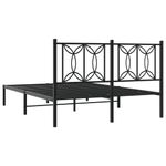 Casa si Gradina - Mobilier - Paturi si accesorii - Paturi - Cadru de pat metalic cu tablie, negru, 135x190 cm - Infinity.ro