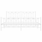 Casa si Gradina - Mobilier - Paturi si accesorii - Paturi - Cadru de pat metalic cu tablie de cap/picioare, alb, 180x200 cm - Infinity.ro