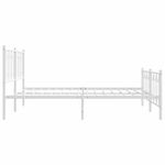 Casa si Gradina - Mobilier - Paturi si accesorii - Paturi - Cadru de pat metalic cu tablie de cap/picioare, alb, 180x200 cm - Infinity.ro