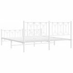 Casa si Gradina - Mobilier - Paturi si accesorii - Paturi - Cadru de pat metalic cu tablie de cap/picioare, alb, 180x200 cm - Infinity.ro