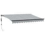 Casa si Gradina - Gradina si terasa - Umbrele si pavilioane - Umbrele - Copertina retractabila automat LED-uri antracit/alb 350x250 cm - Infinity.ro