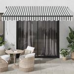 Casa si Gradina - Gradina si terasa - Umbrele si pavilioane - Umbrele - Copertina retractabila automat LED-uri antracit/alb 350x250 cm - Infinity.ro