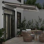 Casa si Gradina - Gradina si terasa - Umbrele si pavilioane - Umbrele - Copertina retractabila automat LED-uri antracit/alb 350x250 cm - Infinity.ro