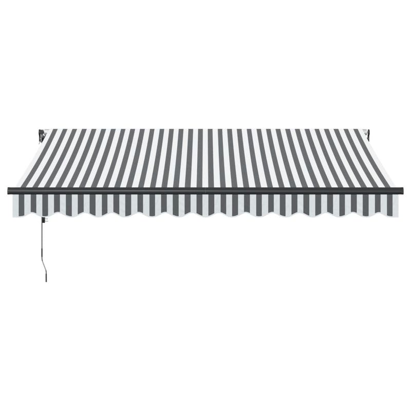 Casa si Gradina - Gradina si terasa - Umbrele si pavilioane - Umbrele - Copertina retractabila automat LED-uri antracit/alb 350x250 cm - Infinity.ro