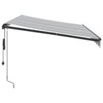 Casa si Gradina - Gradina si terasa - Umbrele si pavilioane - Umbrele - Copertina retractabila automat LED-uri antracit/alb 350x250 cm - Infinity.ro
