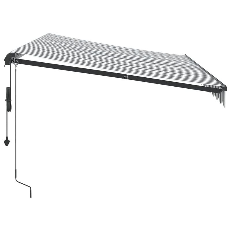Casa si Gradina - Gradina si terasa - Umbrele si pavilioane - Umbrele - Copertina retractabila automat LED-uri antracit/alb 350x250 cm - Infinity.ro