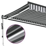 Casa si Gradina - Gradina si terasa - Umbrele si pavilioane - Umbrele - Copertina retractabila automat LED-uri antracit/alb 350x250 cm - Infinity.ro
