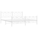 Casa si Gradina - Mobilier - Paturi si accesorii - Paturi - Cadru de pat metalic cu tablie, alb, 200x200 cm - Infinity.ro