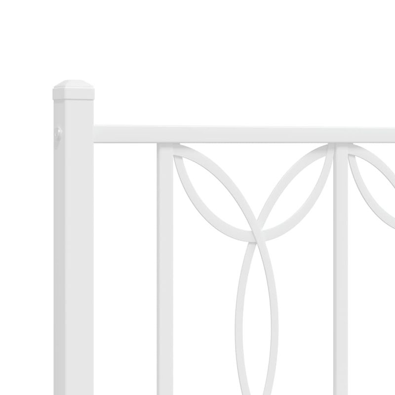 Casa si Gradina - Mobilier - Paturi si accesorii - Paturi - Cadru de pat metalic cu tablie, alb, 200x200 cm - Infinity.ro
