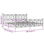 Casa si Gradina - Mobilier - Paturi si accesorii - Paturi - Cadru de pat metalic cu tablie, alb, 200x200 cm - Infinity.ro