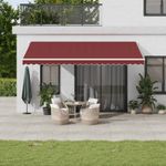 Casa si Gradina - Gradina si terasa - Umbrele si pavilioane - Umbrele - Copertina retractabila automat, visiniu, 500x300 cm - Infinity.ro