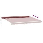 Casa si Gradina - Gradina si terasa - Umbrele si pavilioane - Umbrele - Copertina retractabila automat, visiniu, 500x300 cm - Infinity.ro